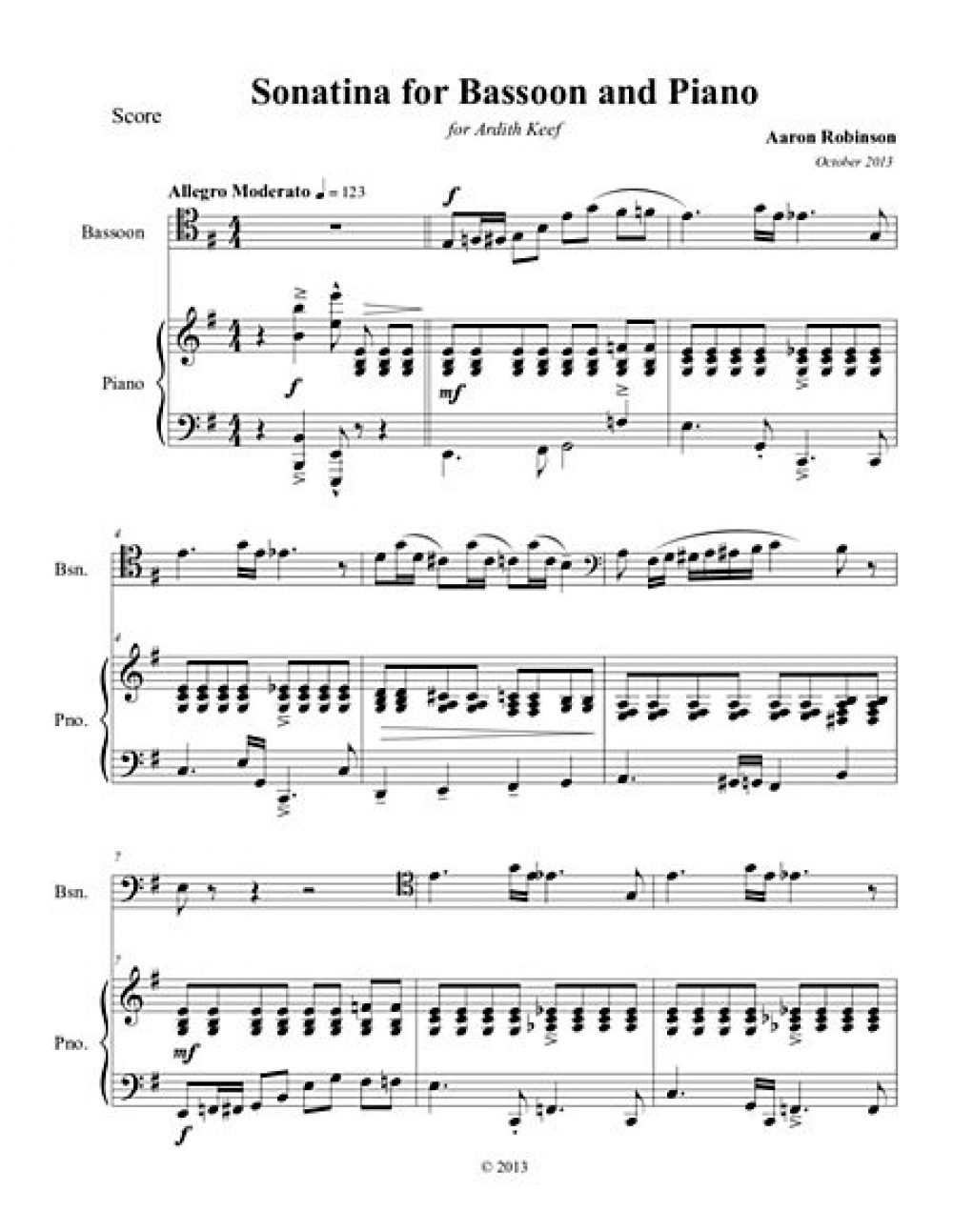 Sonatina for Bassoon