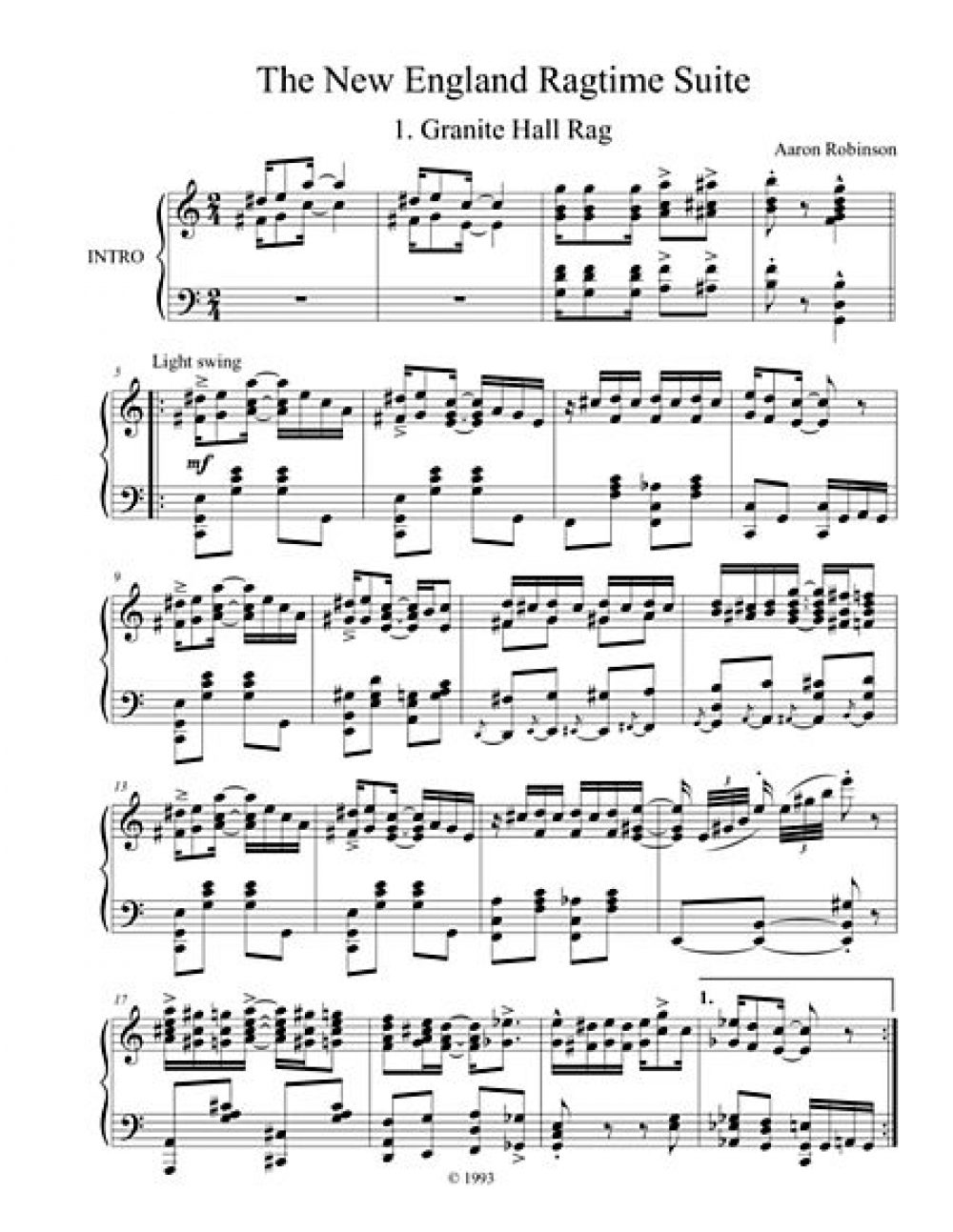 New England Ragtime Suite
